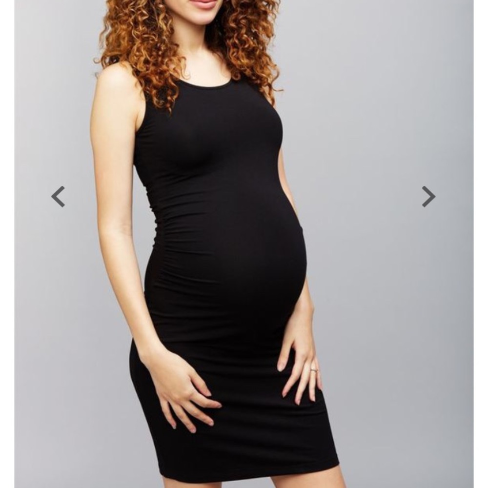 Black tank dress, maternity